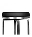 Wohnling Durable M8 | Barkruk roestvrij staal zwart | Bar stoel modern | Tegenbank met benen | Draaibare design kruk