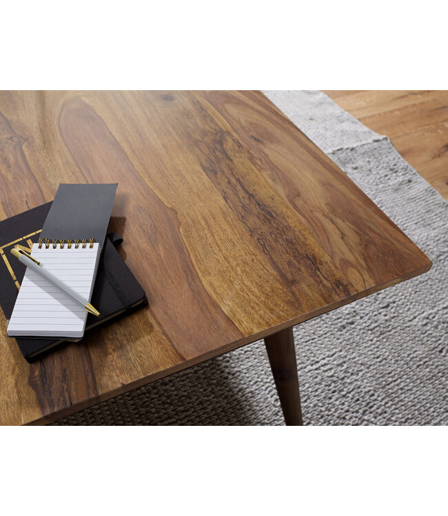 Wohnling eetkamertafel REPA 180 x 80 x 76 cm Sheesham rustiek massief hout | Design landhuis eettafel | Tafel voor eetkamer groot | 6 - 8 personen