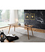 Wohnling eetkamertafel REPA 120 x 60 x 76 cm Sheesham rustiek massief hout | Design landhuis eettafel | Tafel voor eetkamer rechthoekig | 4 - 6 personen