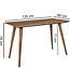 Wohnling eetkamertafel REPA 120 x 60 x 76 cm Sheesham rustiek massief hout | Design landhuis eettafel | Tafel voor eetkamer rechthoekig | 4 - 6 personen