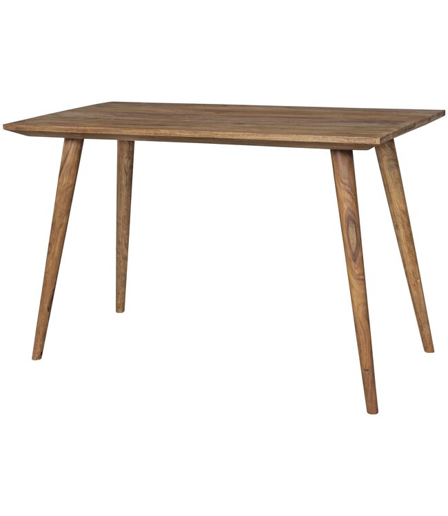 Wohnling eetkamertafel REPA 120 x 60 x 76 cm Sheesham rustiek massief hout | Design landhuis eettafel | Tafel voor eetkamer rechthoekig | 4 - 6 personen