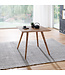 Wohnling eetkamertafel REPA 80 x 80 x 76 cm Sheesham rustiek massief hout | Design landhuis eettafel | Tafel voor eetkamer vierkant | 4 mensen