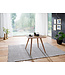 Wohnling eetkamertafel REPA 80 x 80 x 76 cm Sheesham rustiek massief hout | Design landhuis eettafel | Tafel voor eetkamer vierkant | 4 mensen
