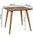 Wohnling eetkamertafel REPA 80 x 80 x 76 cm Sheesham rustiek massief hout | Design landhuis eettafel | Tafel voor eetkamer vierkant | 4 mensen