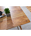 Wohnling eetkamertafel REPA 80 x 80 x 76 cm Sheesham rustiek massief hout | Design landhuis eettafel | Tafel voor eetkamer vierkant | 4 mensen
