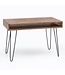 Wohnling bureau Bagli bruin 110 x 60 x 76 cm massief houten laptop tafel Sheesham Nature | Landelijke stijl bureau met 1 berging keer | Kantoor tafel Pc-tafel