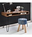 Wohnling bureau Bagli bruin 110 x 60 x 76 cm massief houten laptop tafel Sheesham Nature | Landelijke stijl bureau met 1 berging keer | Kantoor tafel Pc-tafel