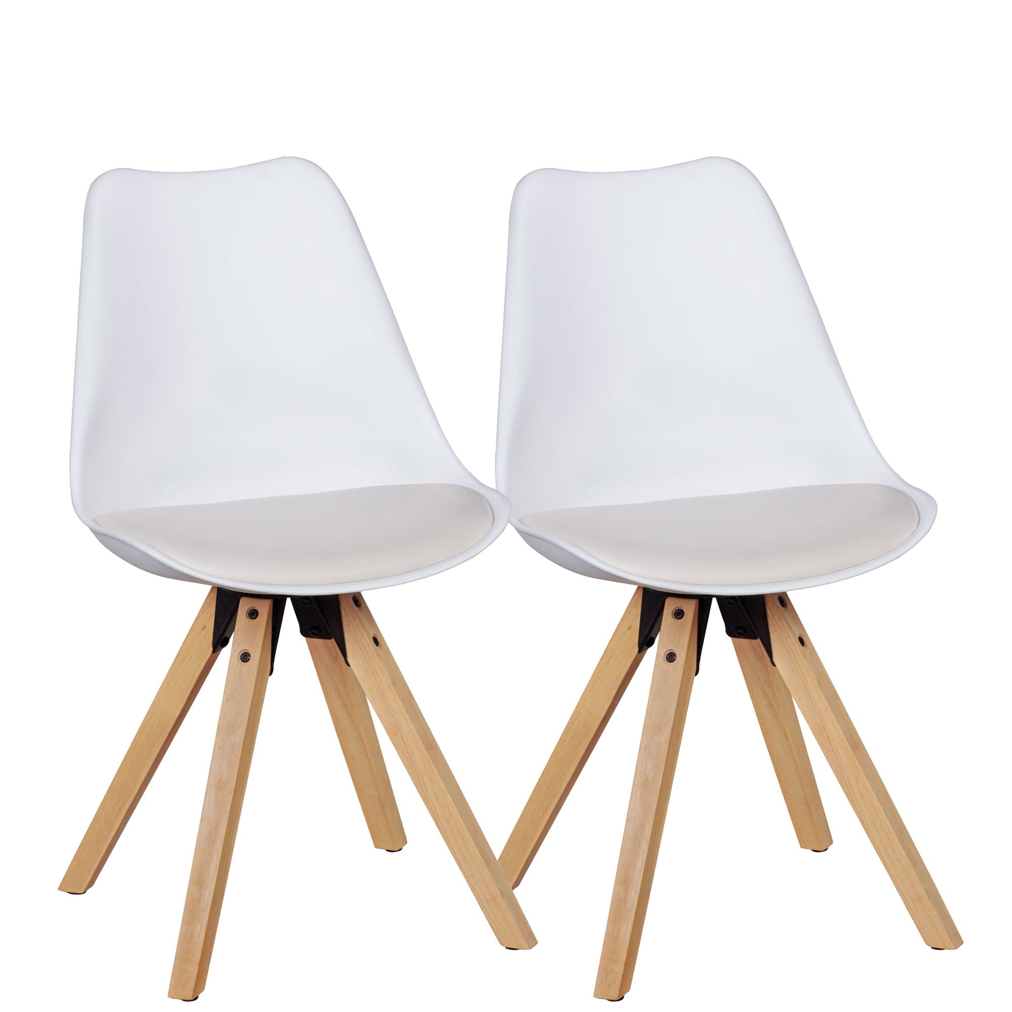 Eetkamerstoel LIMA wit set 2