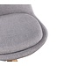 Wohnling Set van 2 Retro Dining Chair lichtgrijs beklede stoel bekleding gecapitonneerde rugleuning design keuken Chair