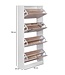 Wohnling schoenenkast 4 vakken voor vouwschoen dresser 150 cm schoenenkast 20 paar schoenen dresser schoen moderne tipper
