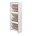 Wohnling schoenenkast 4 vakken voor vouwschoen dresser 150 cm schoenenkast 20 paar schoenen dresser schoen moderne tipper