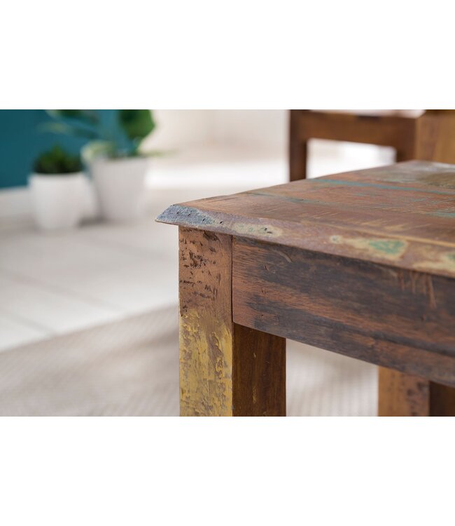 Wohnling eettafel DELHI 120 x 70 x 76 cm Mango shabby chic massief hout | Ontwerp uw villa te dineren boot hout | Tafel om te dineren rechthoekige | Kitchen Table 4 - 6 personen