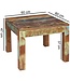 Wohnling salontafel DELHI 60 x 60 cm recycling Vintage massief houten salontafel | Ontwerp bijzettafel Country House salontafel | Tafel voor Living Room Shabby Chic in mangoboom