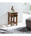 Wohnling tafel DELHI 30 x 30 x 50 cm massief houten nachtkastje met opslag & schuiflade | Night Shabby chic | Nachtschrank Mango gerecycled hout boot