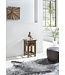 Wohnling tafel DELHI 30 x 30 x 50 cm massief houten nachtkastje met opslag & schuiflade | Night Shabby chic | Nachtschrank Mango gerecycled hout boot