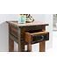 Wohnling tafel DELHI 30 x 30 x 50 cm massief houten nachtkastje met opslag & schuiflade | Night Shabby chic | Nachtschrank Mango gerecycled hout boot