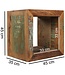 Wohnling Bijzettafel Calcutta 45 x 45 x 35 cm, Massief Houten Cube Tafel voor Woonkamer, Salontafel met Opbergruimte, Nachtkastje - Nachtconsole - Nachtkastje