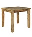 Wohnling eettafel RUSTICA 80 x 80 x 76 cm mango hardhout Plein | Rustic Kitchen Table | Ontwerp houten eettafel | Eettafel voor 4 personen echt hout