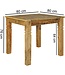 Wohnling eettafel RUSTICA 80 x 80 x 76 cm mango hardhout Plein | Rustic Kitchen Table | Ontwerp houten eettafel | Eettafel voor 4 personen echt hout