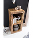 Wohnling Stellingen RUSTICA massief Mango 90 x 45 x 35 cm 2 legborden | Ontwerpen van houten plank Nature | Bijzettafel landelijke stijl | Kleine boekenkast massief hout
