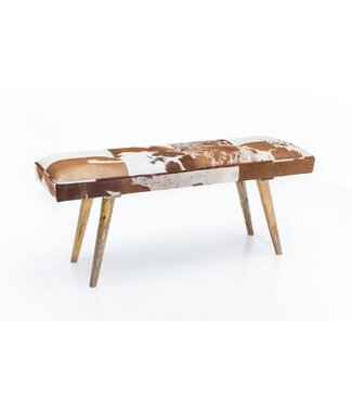 Wohnling Bank wit leer 120 cm breed - WL5.103