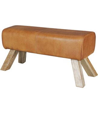 Wohnling Bank bruin leer 90 cm breed - WL5.105