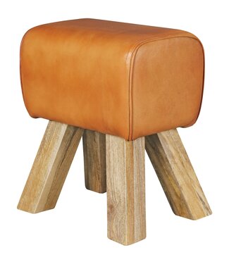 Wohnling Poef leer 40 cm breed - WL5.108