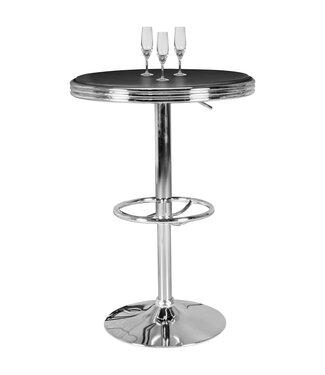 Wohnling Bartafel ELVIS zwart 60x68x60 cm - WL5.113