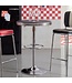 Wohnling American Diner Bar tafel ELVIS rond Ø 60 cm aluminium imitatieleer | Retro bartafel VS in Zwart / Zilver | Robuuste bistro tafel in de stijl van de jaren '50 | Party tafel met basis in verchroomd aluminium