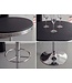 Wohnling American Diner Bar tafel ELVIS rond Ø 60 cm aluminium imitatieleer | Retro bartafel VS in Zwart / Zilver | Robuuste bistro tafel in de stijl van de jaren '50 | Party tafel met basis in verchroomd aluminium
