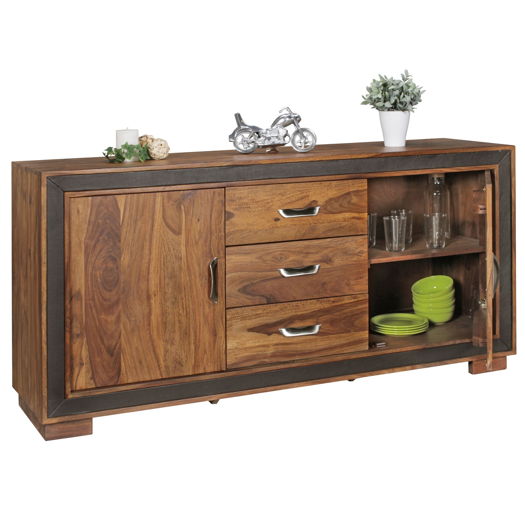 Dressoir KARAN sheeshamhout 160x80x44 cm