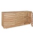 Wohnling dressoir KADA 160 x 75 x 43 cm massief hout Acacia Natuurlijk Wane sideboard | Land stijl commode en deuren | Hal kast staande kast