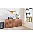 Wohnling dressoir KADA 160 x 75 x 43 cm massief hout Acacia Natuurlijk Wane sideboard | Land stijl commode en deuren | Hal kast staande kast