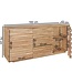 Wohnling dressoir KADA 160 x 75 x 43 cm massief hout Acacia Natuurlijk Wane sideboard | Land stijl commode en deuren | Hal kast staande kast