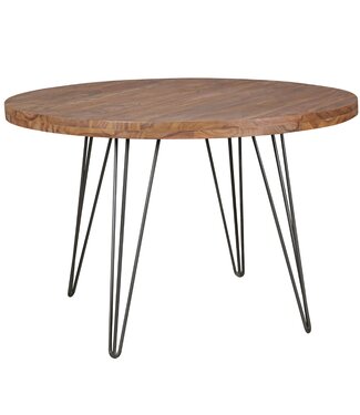 Wohnling Eettafel sheeshamhout rond 120 cm - WL5.201