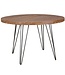 Wohnling ontwerp Eettafel Bagli rond Ø 120 x 78 cm sheesham massief hout | Cottage eettafel Brown | Tafel voor eetkamer keukentafel 4 personen