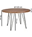 Wohnling ontwerp Eettafel Bagli rond Ø 120 x 78 cm sheesham massief hout | Cottage eettafel Brown | Tafel voor eetkamer keukentafel 4 personen