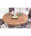 Wohnling ontwerp Eettafel Bagli rond Ø 120 x 78 cm sheesham massief hout | Cottage eettafel Brown | Tafel voor eetkamer keukentafel 4 personen