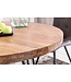 Wohnling ontwerp Eettafel Bagli rond Ø 120 x 78 cm sheesham massief hout | Cottage eettafel Brown | Tafel voor eetkamer keukentafel 4 personen