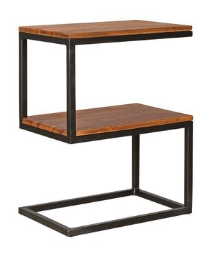 Wohnling Bijzettafel AKOLA sheeshamhout 45x60x30 cm