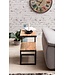 Wohnling tafel AKOLA S-vorm massief hout acacia / metaal 45 x 60 x 30 cm | Design Salontafel Landelijke stijl | Anstellisch opbergmeubelvierkant
