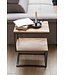 Wohnling tafel AKOLA S-vorm massief hout acacia / metaal 45 x 60 x 30 cm | Design Salontafel Landelijke stijl | Anstellisch opbergmeubelvierkant