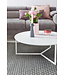 Wohnling ontwerp salontafel MDF hout wit mat metalen frame ø 80 cm | Salontafel gelakte salontafel modern | Salontafel ronde tafel Lounge