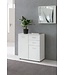 Wohnling ladekast SVENJA met deuren & laden 71x78x35cm kast hout wit | Halkast helder modern | Multifunctionele kast klein | Sideboard mat dressoir | Commode meubilair van de ladenkast