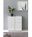 Wohnling ladekast SVENJA met deuren & laden 71x78x35cm kast hout wit | Halkast helder modern | Multifunctionele kast klein | Sideboard mat dressoir | Commode meubilair van de ladenkast
