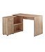 Wohnling design hoekbureau met plank Sonoma 120 x 75,5 x 106,5 cm | Moderne bureau computer tafel studie | Hoek bureau thuiskantoor
