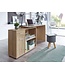 Wohnling design hoekbureau met plank Sonoma 120 x 75,5 x 106,5 cm | Moderne bureau computer tafel studie | Hoek bureau thuiskantoor