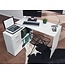 Wohnling design hoekbureau met plank wit 120 x 75,5 x 106,5 cm | Moderne bureau computer tafel studie | Hoek bureau thuiskantoor