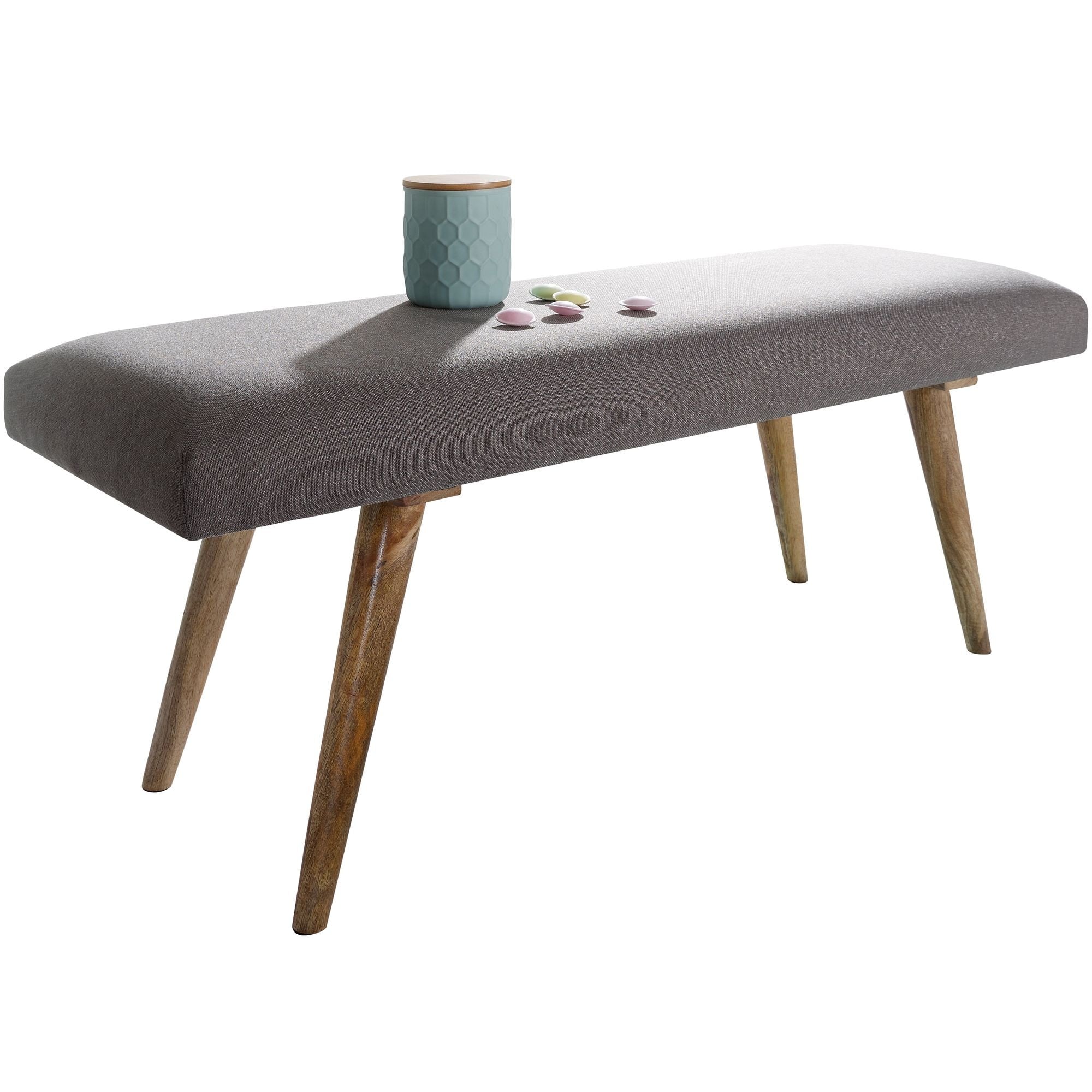 Bank SALIM stof bruin 117 cm Bruin