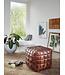Wohnling CUBING STANLEY Echt leder bruin 47 x 41 x 47 cm Ottomaanse woonkamer | Design kruk oosterse | Beklede stoel nobel | Orient Legrest Sofa | Kubus gestoffeerde poef vierkant